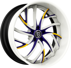 LF-745 - Custom - White, Purple, and Yellow finish