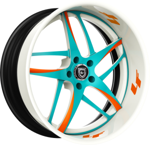 LF-746 - Custom - Blue, Orange and white finish