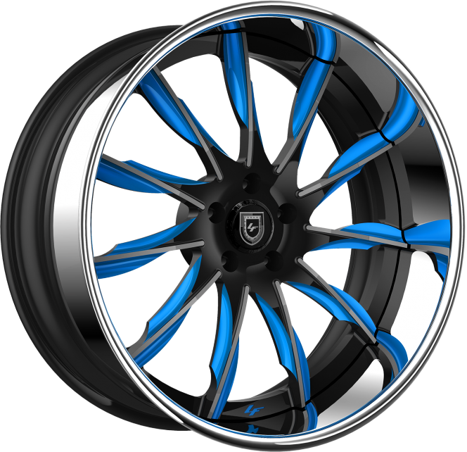 LF-747 – Custom – Blue, Black, and Grey finish