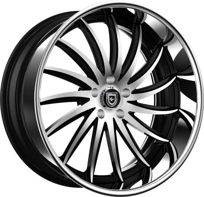 LF-748 – MACHINE FACEBLACK ACCENTS WITH STAINLESS STEEL CHROME LIP