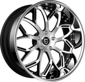 LF-750 - SS - MACHINE FACEBLACK ACCENTS WITH STAINLESS STEEL CHROME LIP