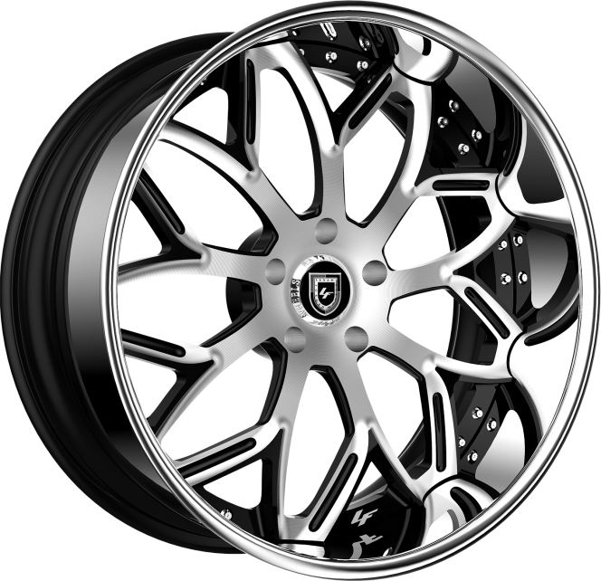 LF-750 – SS – MACHINE FACEBLACK ACCENTS WITH STAINLESS STEEL CHROME LIP