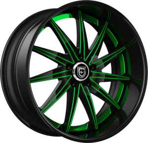 LF-751 - Custom - Black and Green Finish