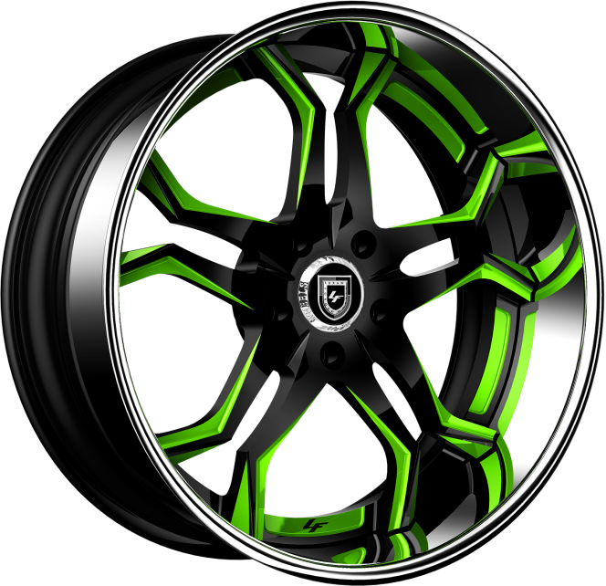 LF-752 – Custom – Black and Green Finish
