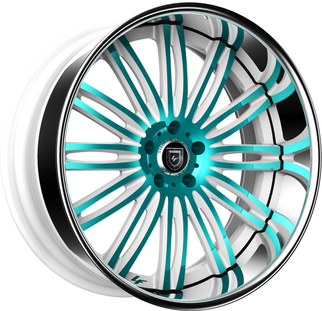 LF-758 – Custom – White and Teal Finish