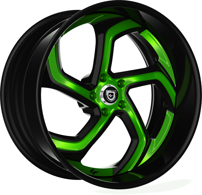 LF-761 – Custom – Black with Green Accents