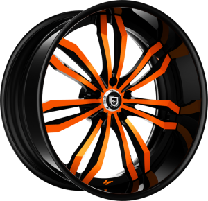 LF-763 - Custom - Orange and Black Finish