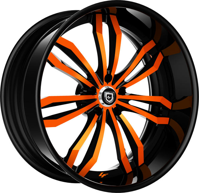 LF-763 – Custom – Orange and Black Finish