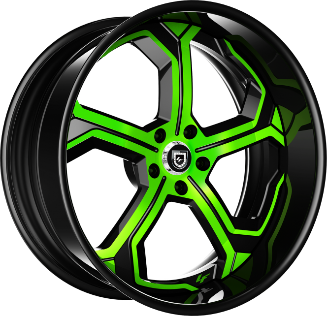 LF-764 – Custom – Black and Green Finish