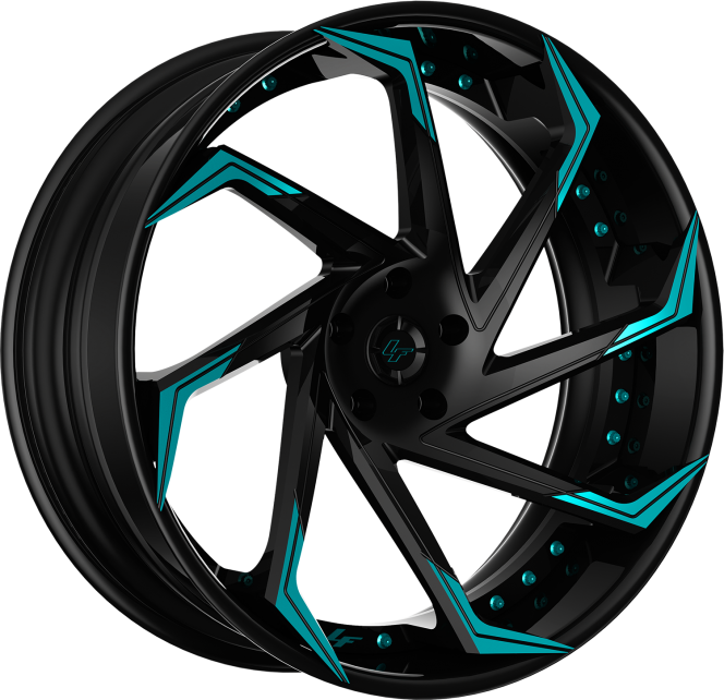 LZ-117 – Custom – Black and Teal Finish