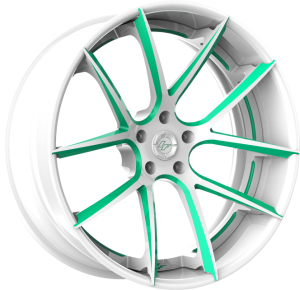 LZ 118 Custom White and Teal Finish