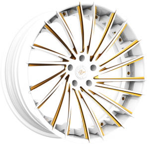 LZ-119 - Custom - White and Gold Finish