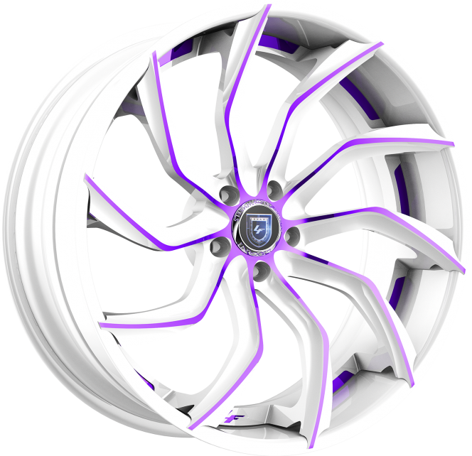 LZ-753 – Custom – White and Purple Finish
