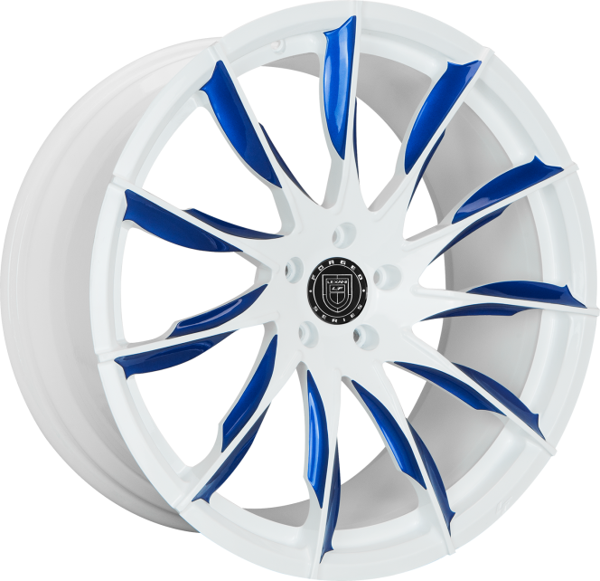 M-747 – Custom – White with Blue Tips