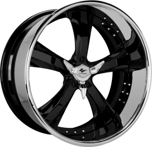 Mach-5 - Gloss Black with Chrome Lip