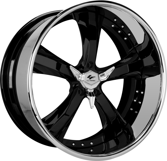 Mach-5 – Gloss Black with Chrome Lip