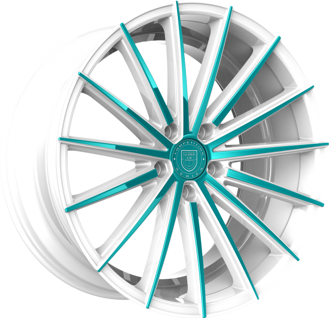 Pegasus – Custom – White and Teal Finish