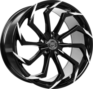 Gloss Black with Machine Tips