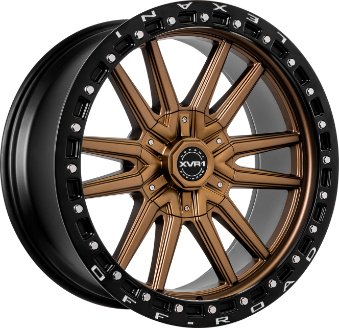 Veneta – Satin Bronze Finish with Gloss Black Bead Lock